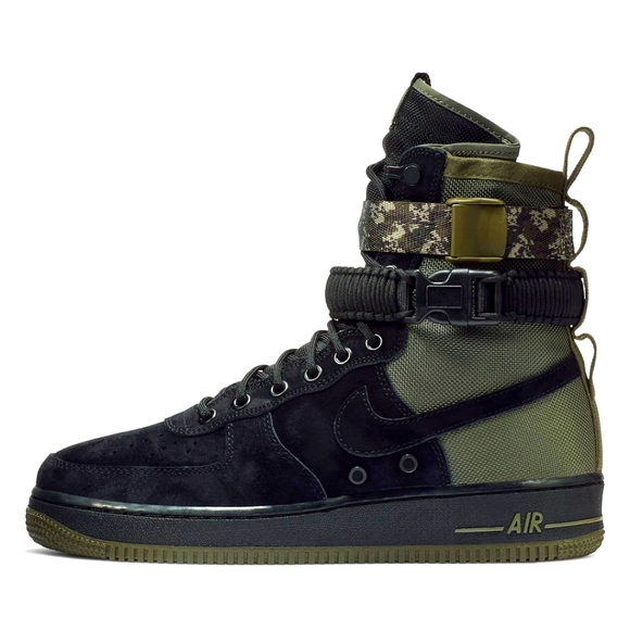 Nike Other - NEW NIKE SF Air Force 1 High Olive Camo Black Unisex Boot Sneakers sz 41